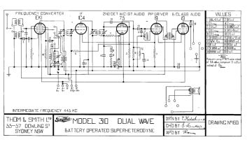 Tasma-310_310 Dual Wave_310 Superhetrodyne_310 Superhet_310 5 Valve-1936.Radio preview